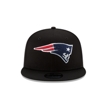 Load image into Gallery viewer, New England Patriots New Era 9Fifty Black and Team Color Logo 950 Snapback Hat