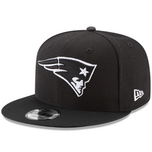 Load image into Gallery viewer, New England Patriots New Era 9Fifty Black and White 950 Snapback Hat