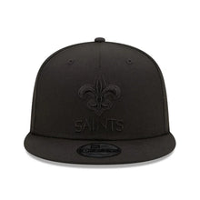 Load image into Gallery viewer, New Orleans Saints New Era 9Fifty 950 Triple Black Snapback Cap