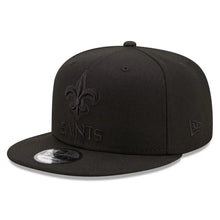 Load image into Gallery viewer, New Orleans Saints New Era 9Fifty 950 Triple Black Snapback Cap