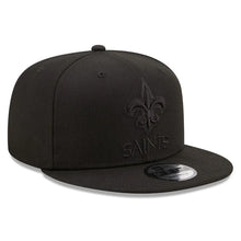 Load image into Gallery viewer, New Orleans Saints New Era 9Fifty 950 Triple Black Snapback Cap