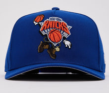 Load image into Gallery viewer, New York Knicks NBA 950AF 9Fifty A Frame Cartoon New Era Curved Bill Snapback Hat