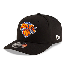 Load image into Gallery viewer, New York Knicks New Era 970 9Seventy Stretch Snap Black Snapback Hat with Team Colors Logo