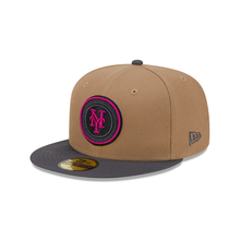 Load image into Gallery viewer, New York Mets 59Fifty 5950 Tan Grey Fuschia New Era Fitted Cap