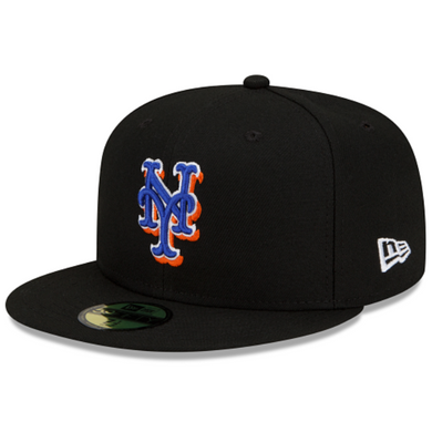 New York Mets 59Fifty 5950 Black New Era Fitted Cap