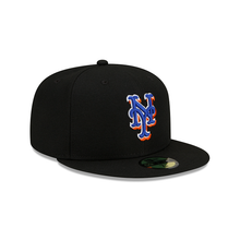 Load image into Gallery viewer, New York Mets 59Fifty 5950 Black New Era Fitted Cap