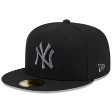 Load image into Gallery viewer, New York Yankees New Era 59fifty 5950 Black &amp; Charcoal Gray Fitted Hat
