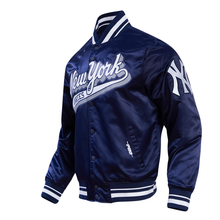 Load image into Gallery viewer, New York Yankees Script Tail Rib Satin Pro Standard Jacket