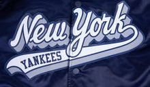 Load image into Gallery viewer, New York Yankees Script Tail Rib Satin Pro Standard Jacket