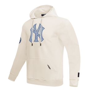 New York Yankees Varsity Blues Pro Standard Linen Cream Color Hoodie