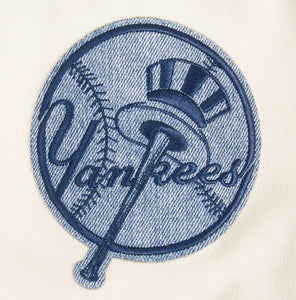 New York Yankees Varsity Blues Pro Standard Linen Cream Color Hoodie