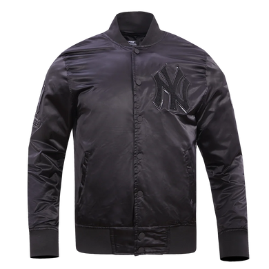 New York Yankees Triple Black Pro Standard Satin Jacket