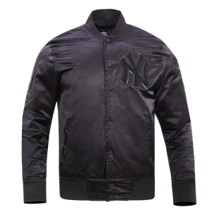 New York Yankees Triple Black Pro Standard Satin Jacket