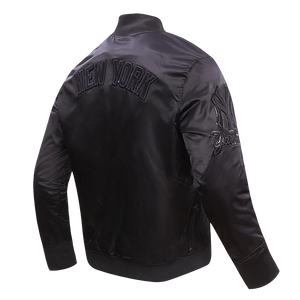 New York Yankees Triple Black Pro Standard Satin Jacket