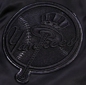 New York Yankees Triple Black Pro Standard Satin Jacket