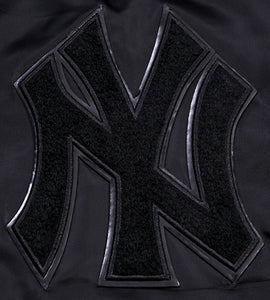 New York Yankees Triple Black Pro Standard Satin Jacket