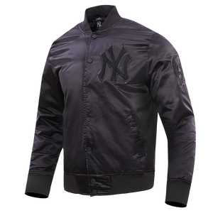 New York Yankees Triple Black Pro Standard Satin Jacket