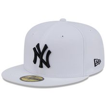 Load image into Gallery viewer, New York Yankees New Era 59fifty 5950 White &amp; Black Fitted Hat
