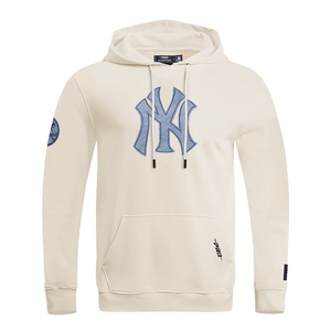 New York Yankees Varsity Blues Pro Standard Linen Cream Color Hoodie