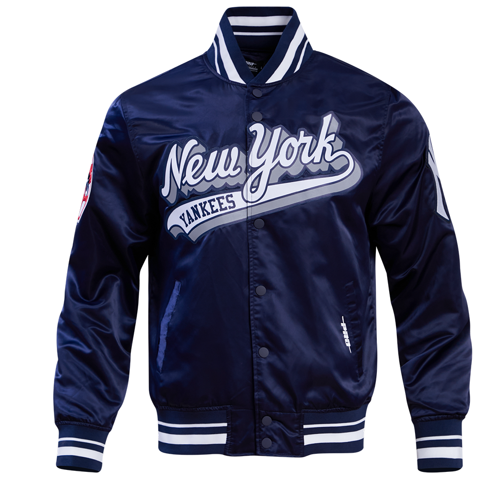 New York Yankees Script Tail Rib Satin Pro Standard Jacket