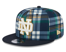 Load image into Gallery viewer, Notre Dame Fighting Irish New Era 9Fifty 950 Snapback Plaid Cap