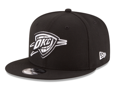 Black cap with OKC logo in white on a black background