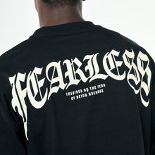 Load image into Gallery viewer, Fearless Design Oversized Drop Shoulder Graphic Rhinestone Tee # T2571