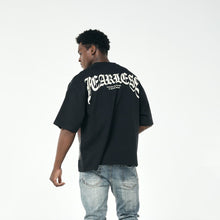 Load image into Gallery viewer, Fearless Design Oversized Drop Shoulder Graphic Rhinestone Tee # T2571