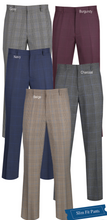 Load image into Gallery viewer, Slim Fit Luxurious Wool Feel Poly Rayon Plaid Dress Pants By Vinci