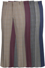 Load image into Gallery viewer, Slim Fit Luxurious Wool Feel Poly Rayon Plaid Dress Pants By Vinci