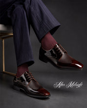 Load image into Gallery viewer, Classy &amp; Elegant Wing Tip Lace Embossed Patent Leather Upper Dress Shoe # 7073