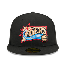 Load image into Gallery viewer, Philadelphia 76ers New Era 59Fifty Fitted Hardwood Series Hat 60839886