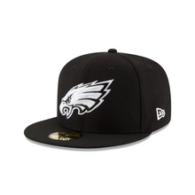 Load image into Gallery viewer, Philadelphia Eagles 5950 Black &amp; White New Era 59Fifty Fitted Cap