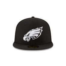 Load image into Gallery viewer, Philadelphia Eagles 5950 Black &amp; White New Era 59Fifty Fitted Cap