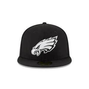 Philadelphia Eagles 5950 Black & White New Era 59Fifty Fitted Cap