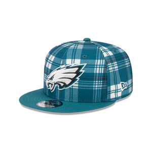 Philadelphia Eagles Plaid Green New Era 9Fifty 950 Snapback Cap