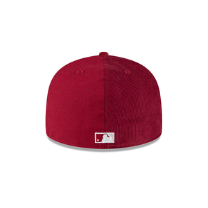 Philadelphia Phillies New Era 59Fifty 5950 Triple Red Satin Velvet & Corduroy Fitted Cap