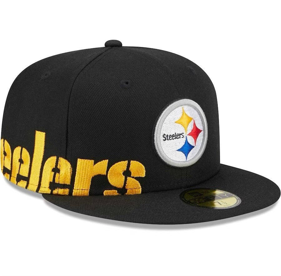 Pittsburg Steelers New Era 59Fifty 5950 Big Arch Logo Fitted Cap