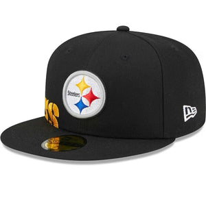 Pittsburg Steelers New Era 59Fifty 5950 Big Arch Logo Fitted Cap