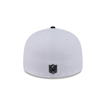 Load image into Gallery viewer, Pittsburgh Steelers 59Fifty White &amp; Black Pre-Curved Bill 5950 New Era Fitted Cap