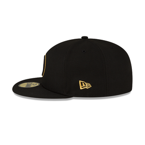 Pittsburg Steelers New Era Black Gold Metallic 59Fifty Fitted Cap