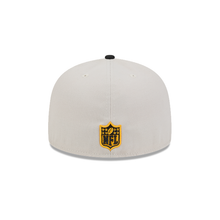 Load image into Gallery viewer, Pittsburgh Steelers Cream Gold New Era Sideline 59Fifty 5950 Fitted Cap