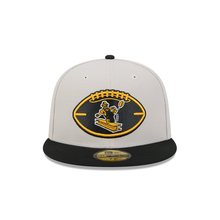 Load image into Gallery viewer, Pittsburgh Steelers Cream Gold New Era Sideline 59Fifty 5950 Fitted Cap