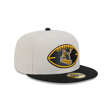 Load image into Gallery viewer, Pittsburgh Steelers Cream Gold New Era Sideline 59Fifty 5950 Fitted Cap