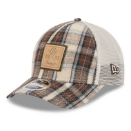 Pittsburgh Steelers Plaid New Era 9Forty 940 Adjustable Fit Curved Bill Trucker Hat