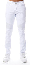 Load image into Gallery viewer, Premium Washed Slim Fit Stretch Denim with Moto Panel Trim Jeans