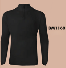 Load image into Gallery viewer, Quarter Zip Black Pullover Sweater   # BM1167 # BM1168