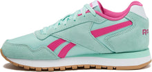 Load image into Gallery viewer, Reebok Glide Women Retro Classic Fashion Tennis Shoe Aqua Pink White # 100210111