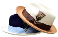 Load image into Gallery viewer, The Ritz Two Tone Felt Dress Hat by Bruno Capelo