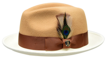 Load image into Gallery viewer, The Ritz Two Tone Felt Dress Hat by Bruno Capelo